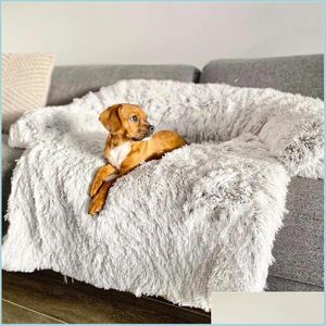 Hundhus kennlar tillbehör tvättbar husdjur soffa hund säng lugnande sängar för stora hundar kennels tillbehör filt vinter varm katt m dhwek