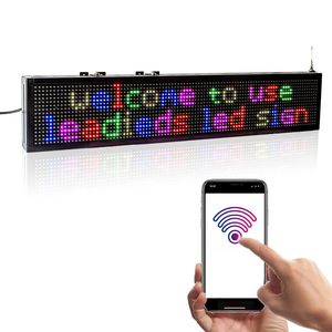 40x6inch RGB WiFi 7Colors SMD LED Ads Signs Storefront Message BoardOpen Sign Programmable Scrolling Display for Coffee Bar284t
