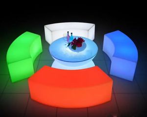 防水ライト照明輝く弧型のヘビ椅子コンビネーションリビングルームソファLEDバー家具爆発モデル販売バースツール