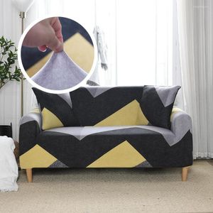 Stol täcker rutiga elastiska jacquard stretch soffa täckning för vardagsrum sängäcke på sängen schäslong kuddar hem