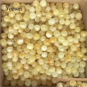 Cestas de armazenamento Yoowei Baltic Amber Bead Gemstone Diy Para Bebê Dentição Colar Jóias Fazendo Contas Soltas Naturais Certificadas Inteiro D Dhz9E