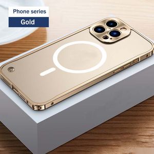 Luxury Electropated Metal Frame Mobile Cases For iPhone 11 12 13 14 Pro Max 12 13 Mini 14Plus Frosted Acrylic Back Plate Telefonskydd