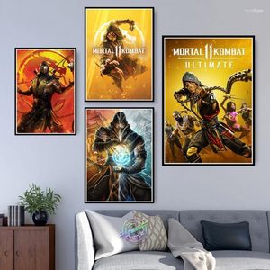 Pinturas Mortal Kombat Poster Canvas Printuras Impressões da parede Fotos de arte de meninos modernos Decoração de decoração de casa Decoração de pinturas pintadas