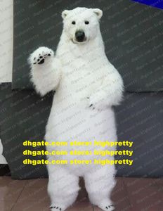 White Sea Bear Polar Bear Mascot Costume Adult Cartoon Character Outfit Suit Open A Business High Street Mall zz4873