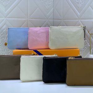 Kadınlar için omuz çantaları Çift zip zincir çantası çıkarılabilir kayış moda çapraz gövdeli kadın messenger vintage cüzdan