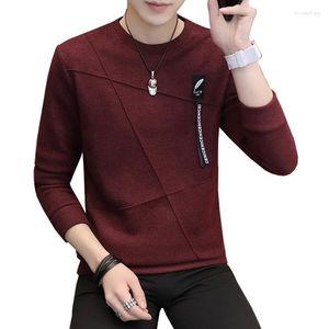 Herrtröjor 2022 Autumn Fashion Casual O-Neck Mens Tracksuit Slim Fit and Pullovers Men Pullover M-3XL