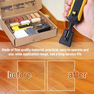 Professional Hand Tool Sets Laminate Repairing Kit Floor Repairs DIY Wood Board Wooden Scratches Mending With 11 Wax Blocks