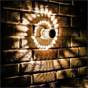مصباح الجدار مصباح الجدار المنزل ديكو إل إمدادات حديقة LED 3W RGB اللاسلكي ألومنيوم الشمع