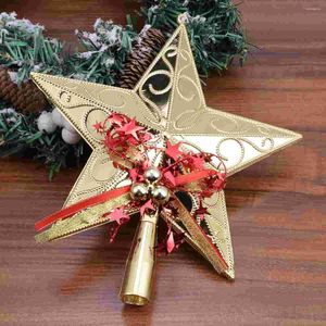 Christmas Decorations Pentagram Tree Topper Sparkling Holiday Toppers Star Glitter