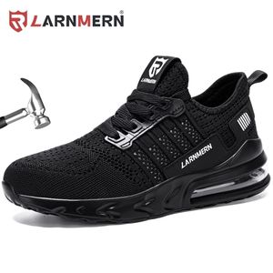 أحذية Larnmern Safety Safety Men Non Slip steal toe أحذية شتاء زلة على خفيفة الوزن مضاد للتنفس حذاء رياضة مقاوم للصدمات 221019