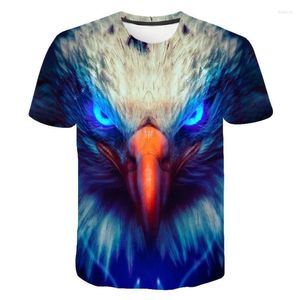 Męskie koszule 2022 Amerykański National Bird Print T-shirt moda swobodny krótki rękawy unisex oddychający top letnia koszula mężczyzna i kobiety 6xl