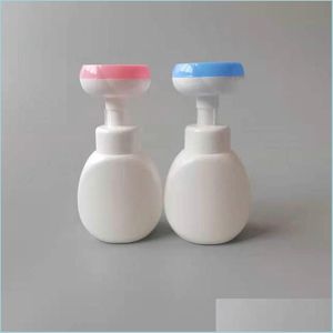 Packing Bottles 300Ml Flower Liquid Soap Dispenser Stamp Hand Pump Bottle Floral Foam Bubbler Handsoup Plastic Bathroom Trip Travel Dhp7K