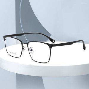 Okulary przeciwsłoneczne ramy czysty tytanowe okulary rama z przepisami Men Style biznesowy moda męska wysokiej jakości okulary recepty man k9112