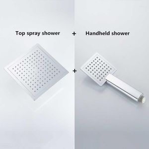 Bathroom Shower Heads Head Silver ABS Top Rainfall Wall Mounted Square Over-Head Sprayer Thin Water Saving FS239