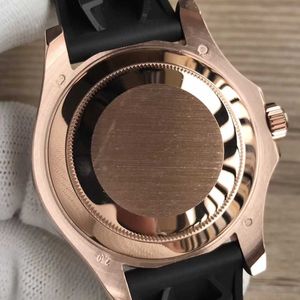 moissaniteWristwatches Top digner rose gold black dial two-way rotating rubber strap automatic mechanical men's stainls steel watch2023