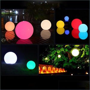 Tr￤dg￥rdsdekorationer Colourf Garden Decorations Solar Light Energy Float Lamp Ball LED Lyumined Pool Water Supplies Lights DHSM2