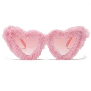 Gafas de sol Púrpura Pink Heart Women Vintage Gafas Sun Femenino Accesorios divertidos UV400 Summer Ladies Party Gifts 2022