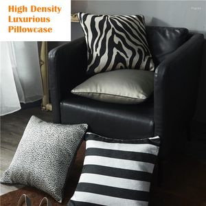 Pillow Luxury High Density Polyester Pillowcase Zebra Striped Geometric Cover Modern Black White Sofa Decorative Pillows
