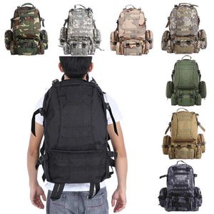 Camping Hot Outlife 50L Outdoor Molle Military Tactical Rucksack Sports Bag Waterproof Hiking Backpack Travel
