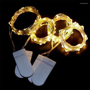 Strängar 2/4m LED -stränglampor Batterifattig mini Fairy Lamp Christmas Light Copper Wire för Wedding Xmas Garland Party