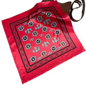 Bufandas de seda americana Elementos occidentales de toalla cuadrada estampada toalla cuadrada 52 cm bufanda azteca