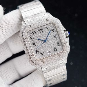 2023XMW4 Zegarek na rękę Diamond Mens Watch Automatyczny zegarek mechaniczny 40 mm ze stalową bransoletką z diamentów