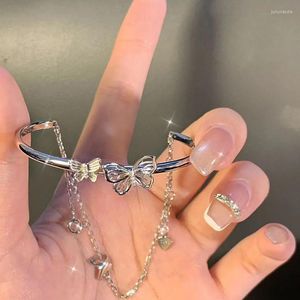 Länkarmband dubbelskikt Tasse Chain Butterfly Charm Armband Bangle For Women Girl Fashion Korean Jewelry Gift SL257