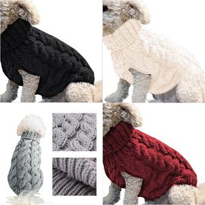Winter Keeping Warm Dog Apparel Clothes Soft Knitted Pet Supplies Multi Color