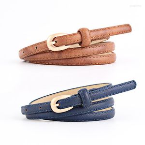 Belts Sweetness Women Faux Leather Candy Color Thin Skinny Waistband Adjustable Belt SE55