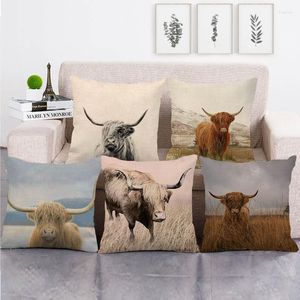 Travesseiro de travesseiro de 45cm de vaca de vaca/tampas de arremesso de algodão Capas de capa de sofá decoração de casa