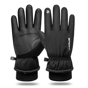 Needle Winter sports ski glove for men and women outdoor cycling waterproof and cold proof touch screen mittens plush thickened warm riding gloves