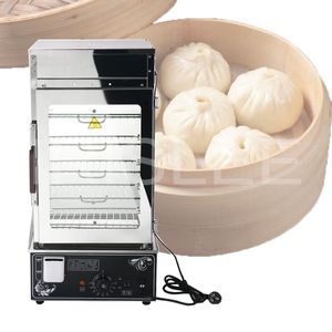 Electric Bun Steamer Commercial Stainless Steel Table Base Bun Steam Machine Bread Food Warmer Cabinet Cooking Appliances 220V