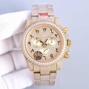 K6BR Relógios de pulso Diamante Mens 40mm Algarismos Árabes Safira Relógio Mecânico Automático Stainls Pulseira de Aço Vida À Prova D 'Água Dign Relógio de Pulso Montre De