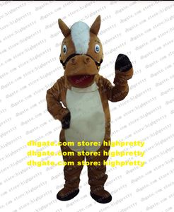 Brown Horse Mascot Costume Adult Cartoon Character Outfit Suit Large-scale Activities Cute Lovable CX4044