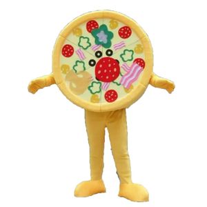 Prestazioni deliziose mascotte della pizza Costumi Halloween Fancy Party Dress Personaggio dei cartoni animati Carnevale Natale Pasqua Pubblicità Festa di compleanno Costume Outfit