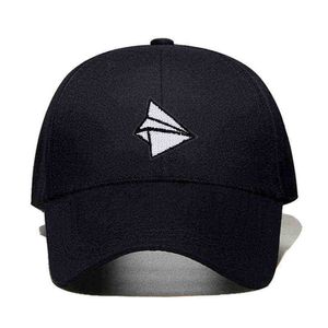 Kağıt Uçak Nakış Beyzbol Kapağı Erkek Kadınlar Yaz Ayarlanabilir Pamuklu Güzel Baba Şapk Hip-Hop Snapback Kap şapkalar Kemik Garros G221018