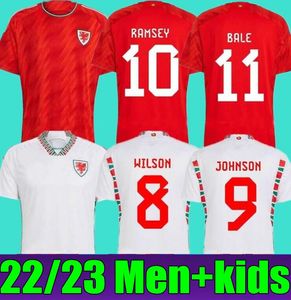 2022 Wales Football Shirt 22 23 Soccer Jerseys Player Fans Version Version Bale Wilson Allen Ramseynational Team Rodon Vokes Home 2023 Men Kids kit Uniforms Johnson