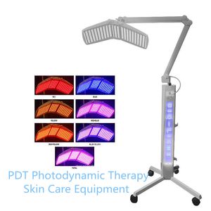 LED PDT Cilt Gençleştirme Foton Bio 7 Renkler Fotodinamik Kırmızı Işık Terapisi Pigmentleri İyileştirme Kırışıklık Karşıtı Sabit Yüz Maskesi Spa Güzellik Ekipmanları