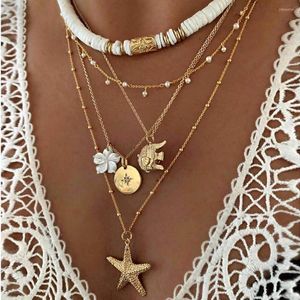 Choker Jioromy Vintage Multi-Layer Beads Chain Halsband för kvinnor mjuk keramisk mode elefant chunky halsband smycken