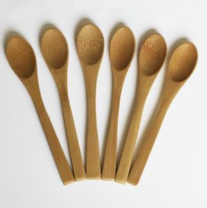 8 Size Small bamboo Spoons Natural Eeo-Friendly Mini Honey Spoon Kitchen Mini-Coffee Teaspoon Kids Ice Cream Scoop 9-16cm SN6842