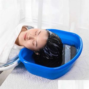 Inne do kąpieli toalety przenośne szampon zlewozmywak do włosów łóżko komoda plastikowa umywalka z wanną z węża odpływowego dla dzieci DHCF7