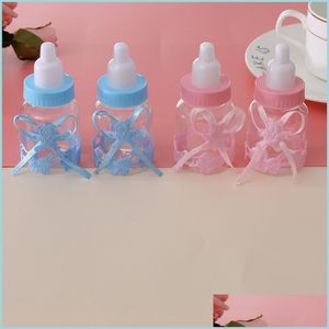 Other Event Party Supplies Event Party Supplies Transparent Plastic Milk Bottle Shaped Candy Box Cute Blue/Pink Wedding Birthday B Dhbfh