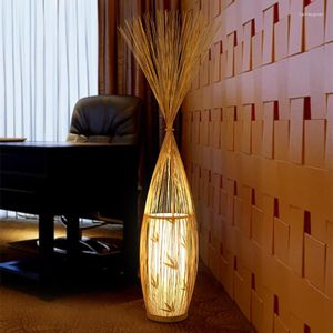 Golvlampor kinesisk stil kreativ japansk lampa modern enkel bambu vardagsrum sovrum klubb ljus standard zl253 lu717101