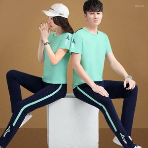 Men's Tracksuits Lovers Summer Suit 2022 Trend Short Sleeve Pants Casual Sports Pair For Men And Women