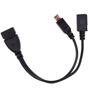 Micro-Stecker auf USB 2.0-OTG-Adapterkabel, Y-Splitter-Kabelleitung für Mobiltelefone, Tablets