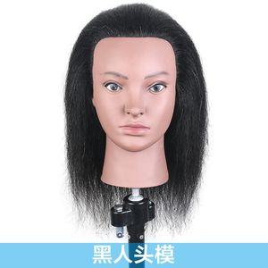 Amazon Hot Black Mannequin Head Mannequin Head Mock Wig Black Mannequin Head Capelli veri