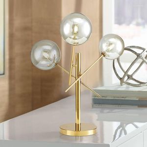 Floor Lamps Modern LED Table Lamp Desk Light Shade Glass Ball For Bedroom Living Room Bedside Gold Design