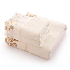 Towel Cotton Embroidered 3 Pcs Set For Adults Home 1pc 70 140cm Bath 2pcs 34 76cm Face Towels