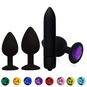 Schönheitsartikel Klitoris Stimulator Vibrator sexy Kristallschmuck Butt Plug Massagegerät Silikondildo Anal Homosexuell Spielzeug