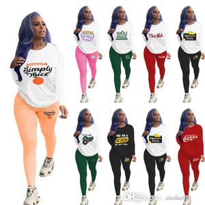 Womens Yoga Tracksuits 2 Pieces Jogger Set Designer Long Pants Outfits Cartoon Letters Printed Casual Ladies Clothing 67 Styles